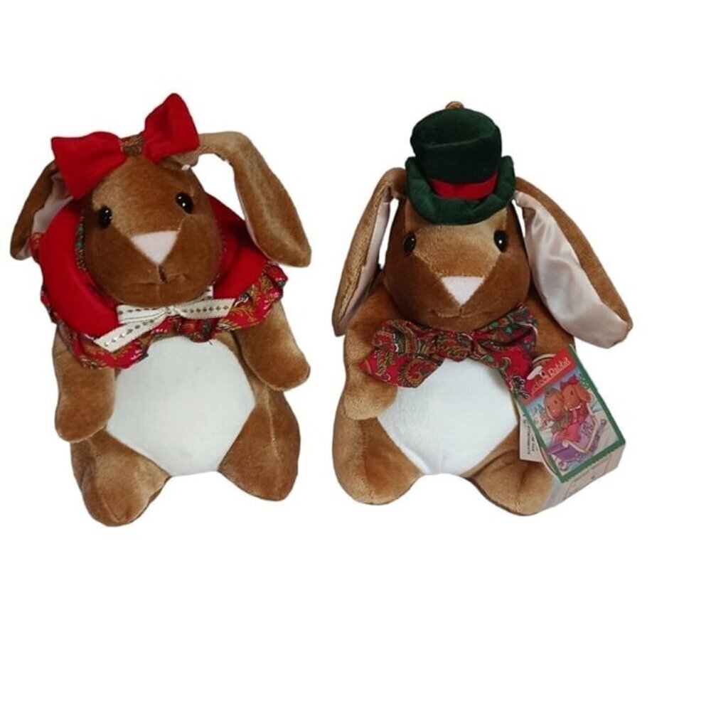 Toys r us small rabbits ears vtg velvetten boys and girl 9in